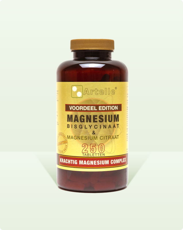 Magnesium bisglycinaat & magnesium citraat 250 Tabl
