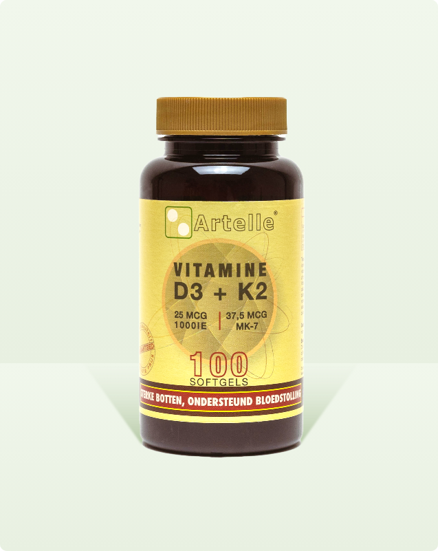 Vitamine D3 25mcg + K2 37,5 mcg MK-7 / 100 Tabl